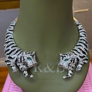 Silver and Green Tiger Jewelry